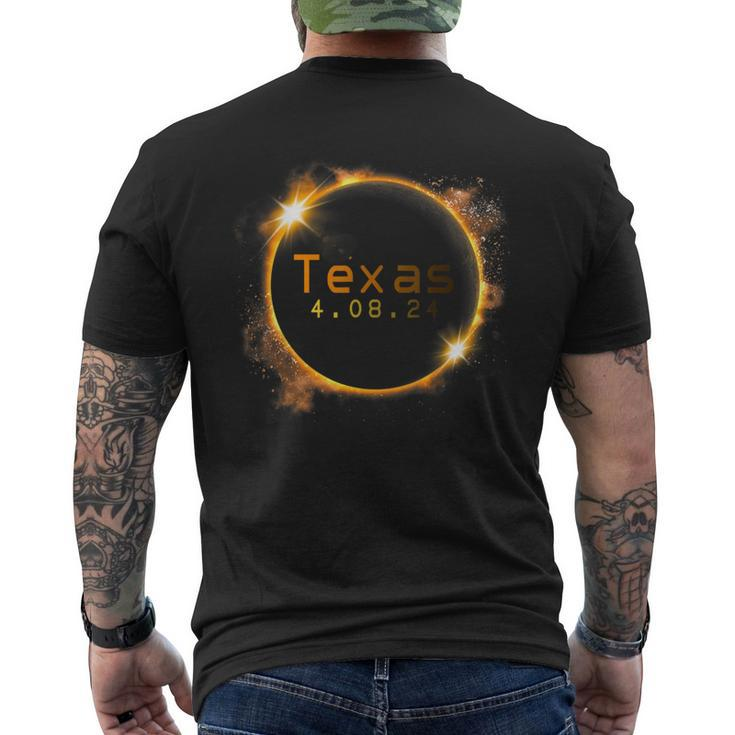 Texas Total Solar Eclipse 2024 Solar Eclipse Men's T-shirt Back Print