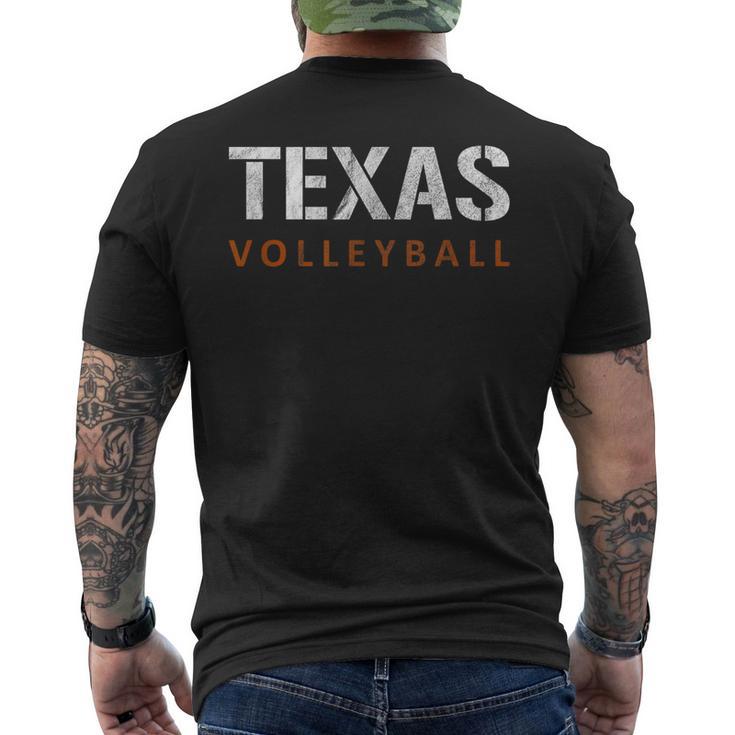 Texas Volleyball Vintage Distressed Men's T-shirt Back Print