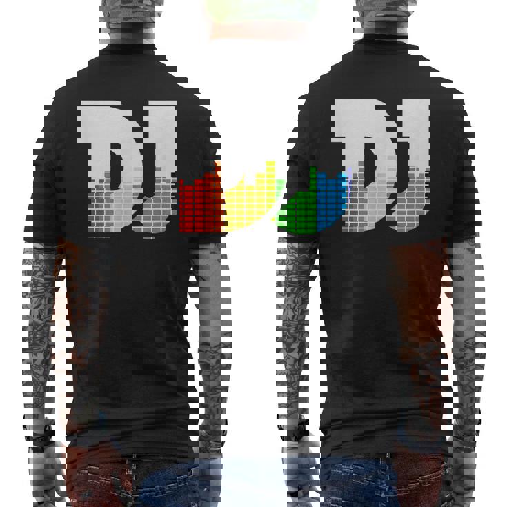 Texto De Dj Con Ecualizador De Coloración Led Para Discjockey Dj Camiseta Hombre Estampado Espalda
