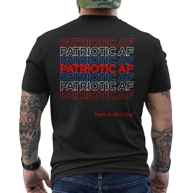 Thank You Grocery Bag Fourth 4Th Of July Patriotic Af Men's T-shirt Back Print