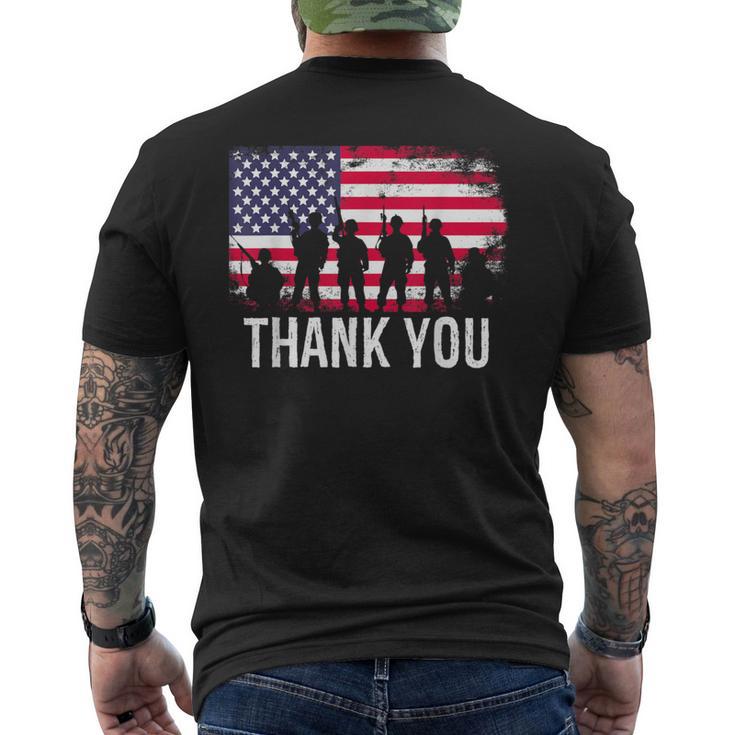 Thank You Us Flag Men's T-shirt Back Print