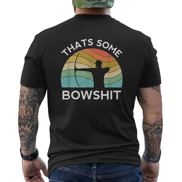 Thats Some Bowshit Archery Bow Compound Shoot Mens Back Print T-shirt