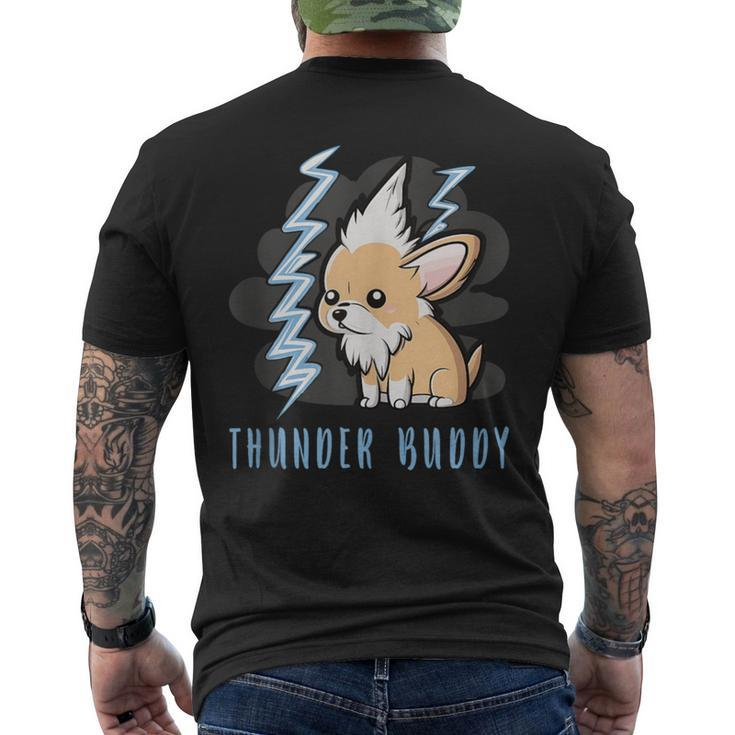 Thunder Buddy Dog Afraid Of Thunders Men's T-shirt Back Print