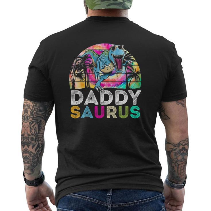 Tie Dye Daddysaurus Dinosaur Daddy Saurus Family Matching Mens Back Print T-shirt