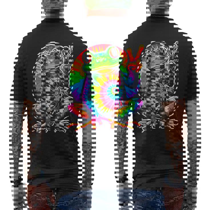 Tie-Dye Frog Animal Peace Sign Hippie Men's T-shirt Back Print