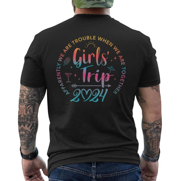 Tie Dye Girls Trip 2024 Trouble When We Are Together Men's T-shirt Back Print