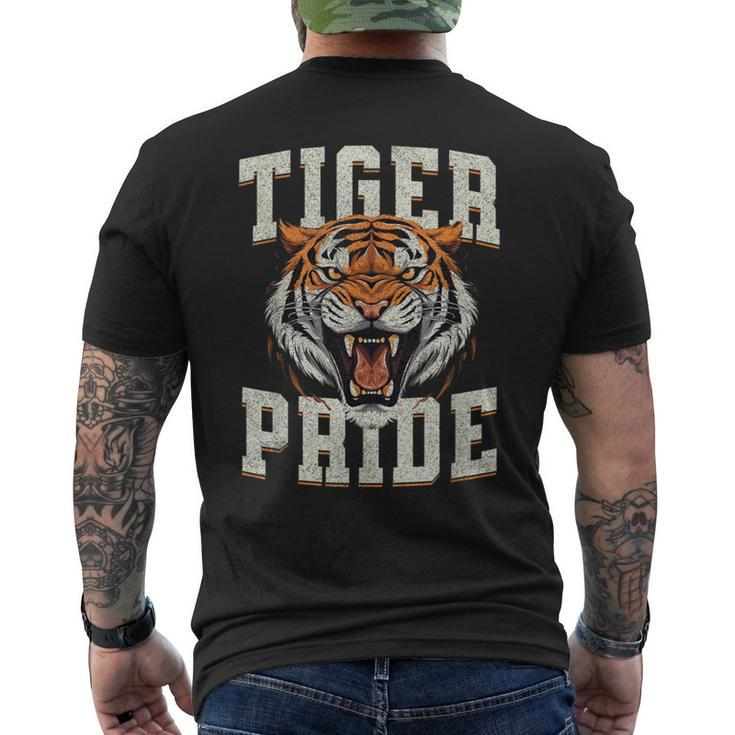 Tiger Pride Tiger Mascot Vintage School Sports Team Men's T-shirt Back Print