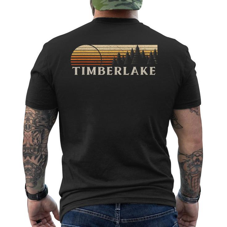 Timberlake Va Vintage Evergreen Sunset Eighties Retro Men's T-shirt Back Print