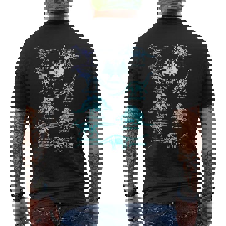 Tipos De Esqueletos De Dinosaurios Camiseta Hombre Estampado Espalda