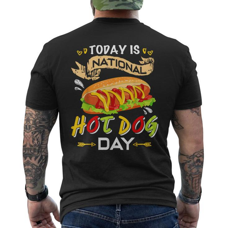 Today Is National Hot Dog Day Hot Dog T Men's T-shirt Back Print