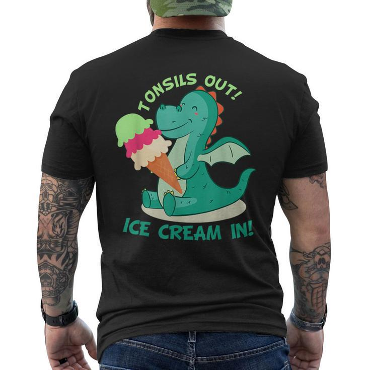 Tonsillectomy Surgery Tonsils Out Ice Cream In Men's T-shirt Back Print