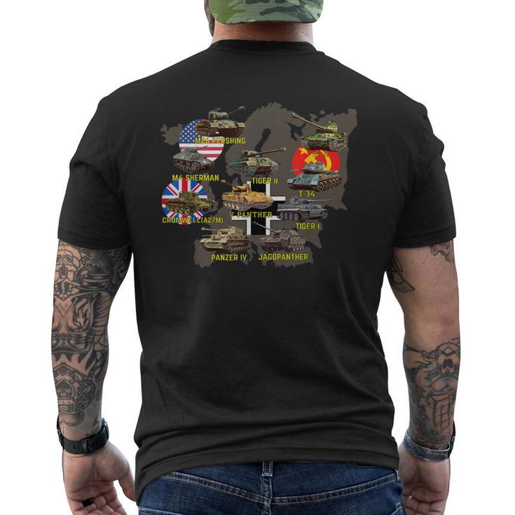 T-shirt Top 10 Chars WW2 – M4 Sherman, Panzer IV, T-34, Tiger I, IS-2 – Design Militaire – Col Roulé – 100% Coton