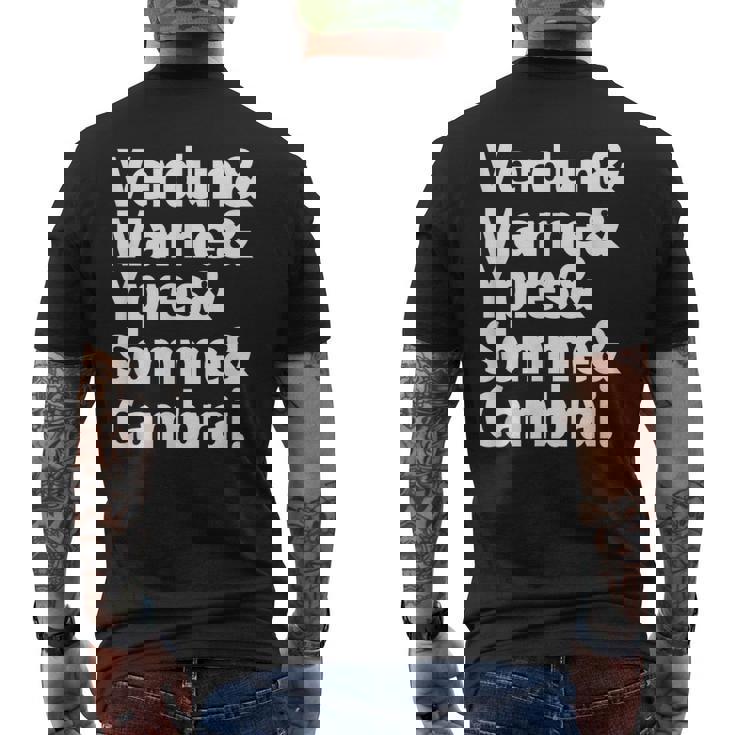 History Lovers Batallas De La Primera Guerra Mundial Historiador Camiseta Hombre Estampado Espalda