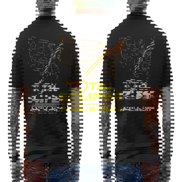 Total Eclipse April 8 2024 Path Of Totality Men's T-shirt Back Print