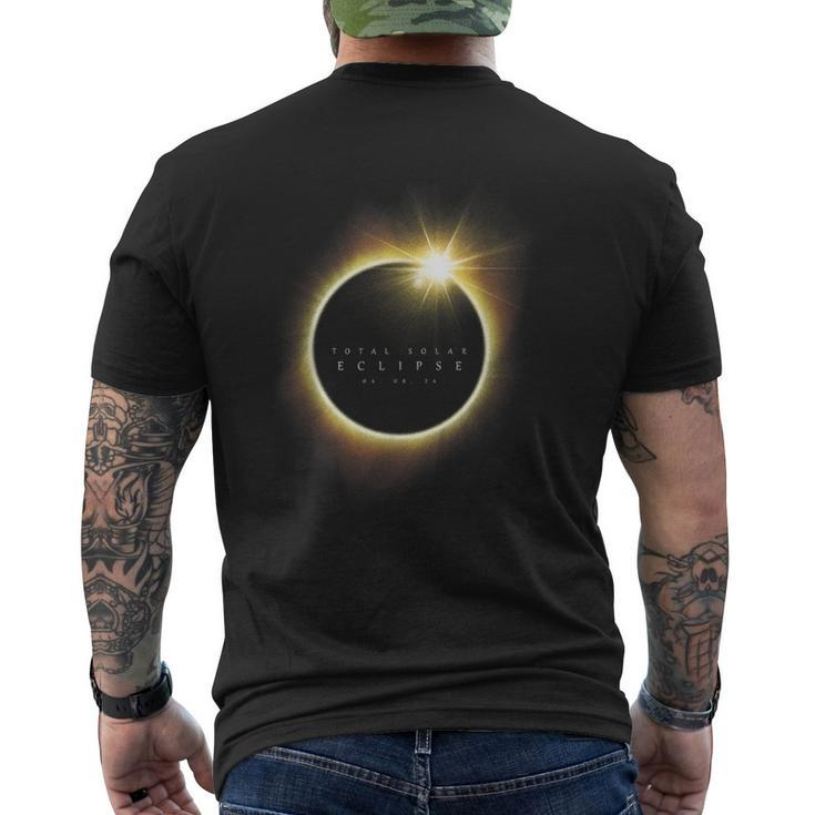 Total Eclipse Map Path Of Totality Lover April 8 2024 Men's T-shirt Back Print