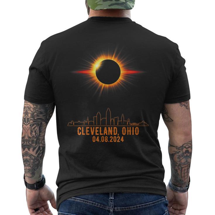 Total Solar Eclipse 04082024 Cleveland Ohio Men's T-shirt Back Print