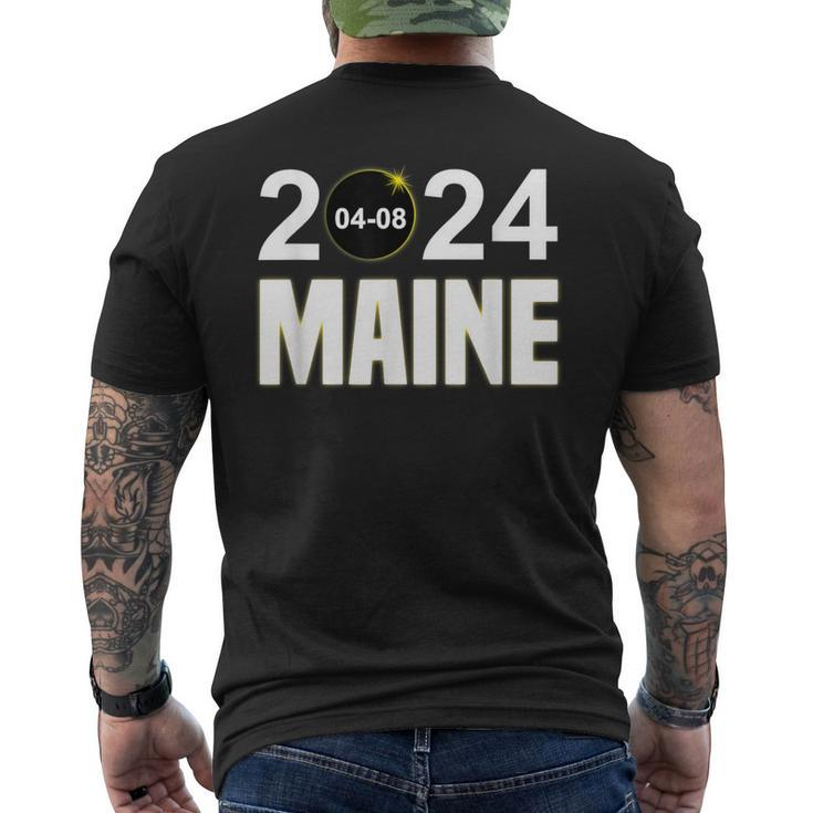 Total Solar Eclipse 04082024 Maine Solar Eclipse Men's T-shirt Back Print