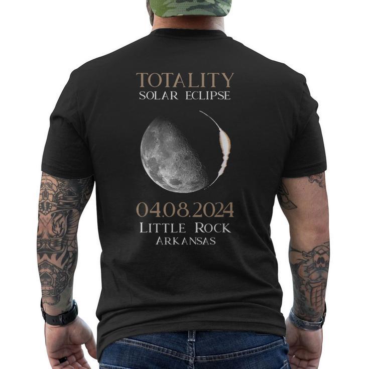 Total Solar Eclipse 2024 04 Little Rock Arkansas Men's T-shirt Back Print