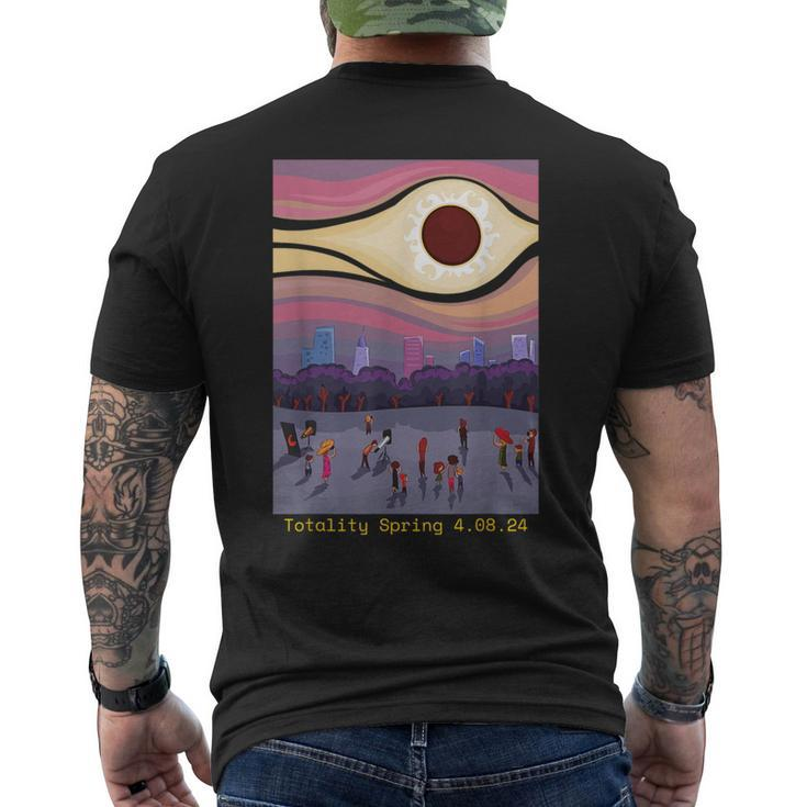 Total Solar Eclipse 2024 April 4 2024 Totality Usa Spring Men's T-shirt Back Print