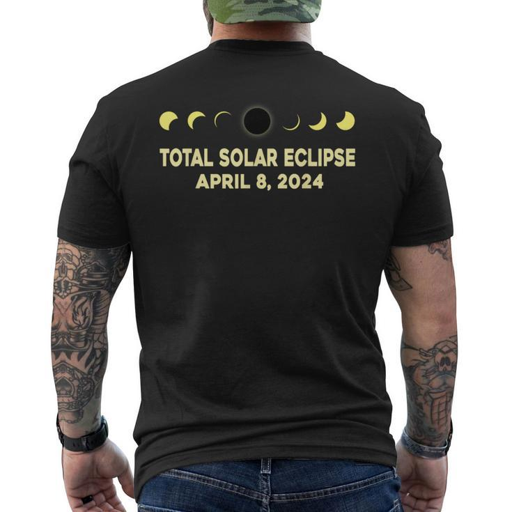 Total Solar Eclipse 2024 Solar Eclipse April 8 2024 Men's T-shirt Back Print