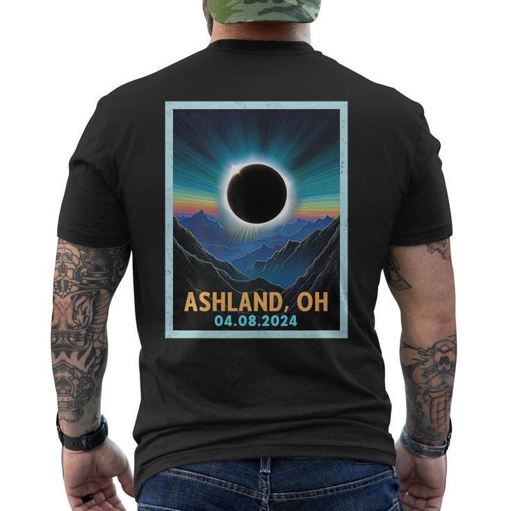 Total Solar Eclipse 2024 Ashland Ohio Vintage Men's T-shirt Back Print