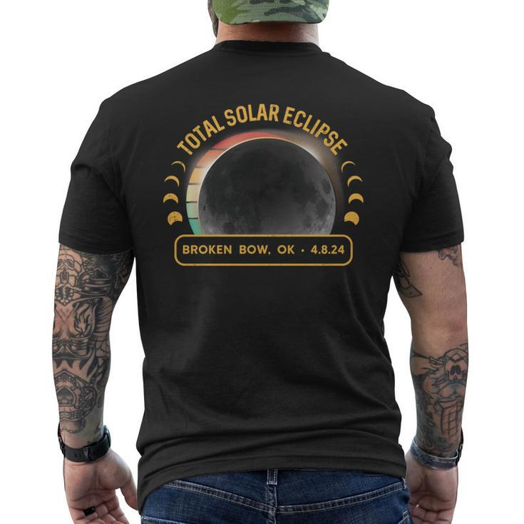 Total Solar Eclipse 2024 Broken Bow Oklahoma Men's T-shirt Back Print