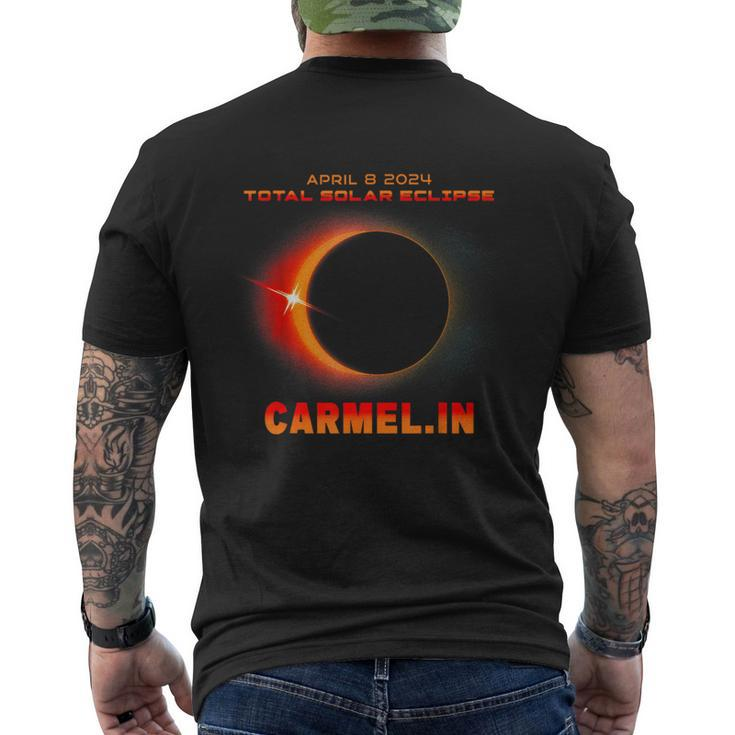 Total Solar Eclipse 2024 Carmel Indiana Men's T-shirt Back Print