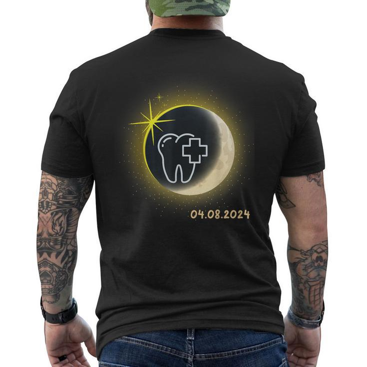 Total Solar Eclipse 2024 Dentist Solar Eclipse Th Dental Men's T-shirt Back Print