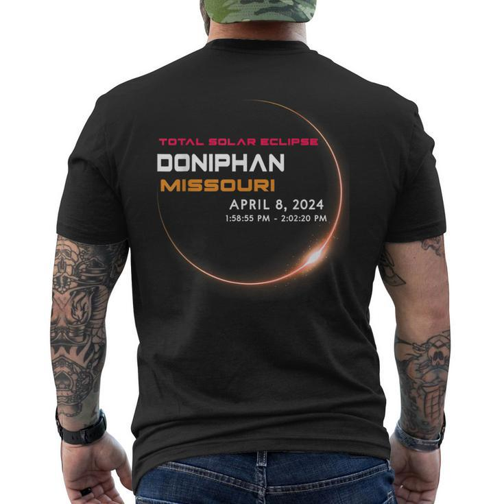 Total Solar Eclipse 2024 In Doniphan Missouri Men's T-shirt Back Print