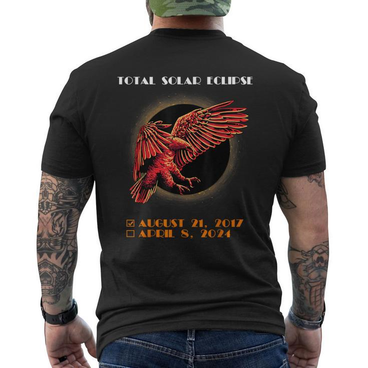 Total Solar Eclipse 2024 Eagle Ender The Eclipse April 2024 Men's T-shirt Back Print
