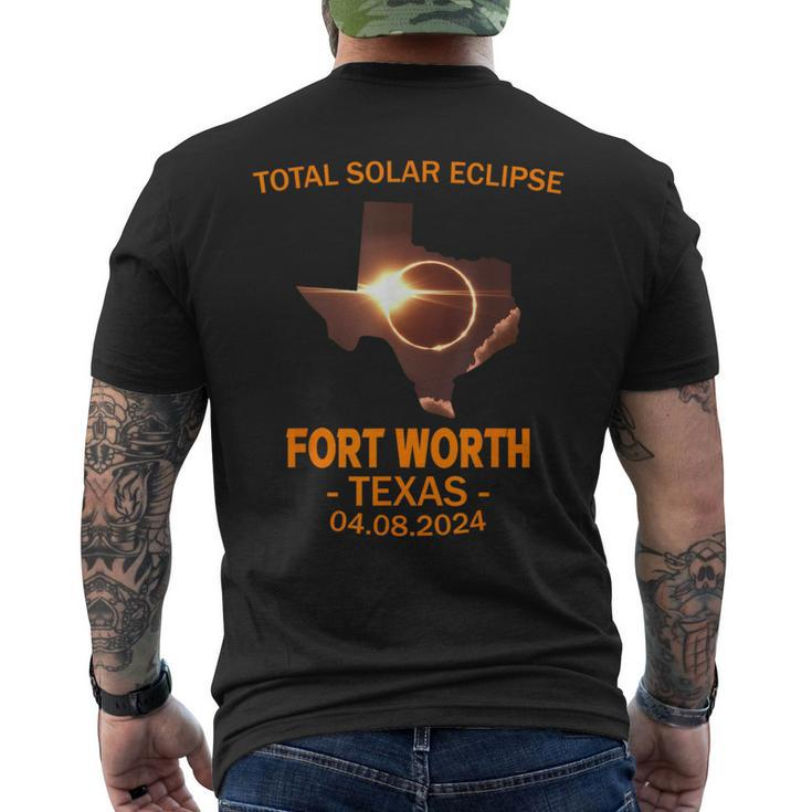 Total Solar Eclipse 2024 Fort Worth Texas Men's T-shirt Back Print