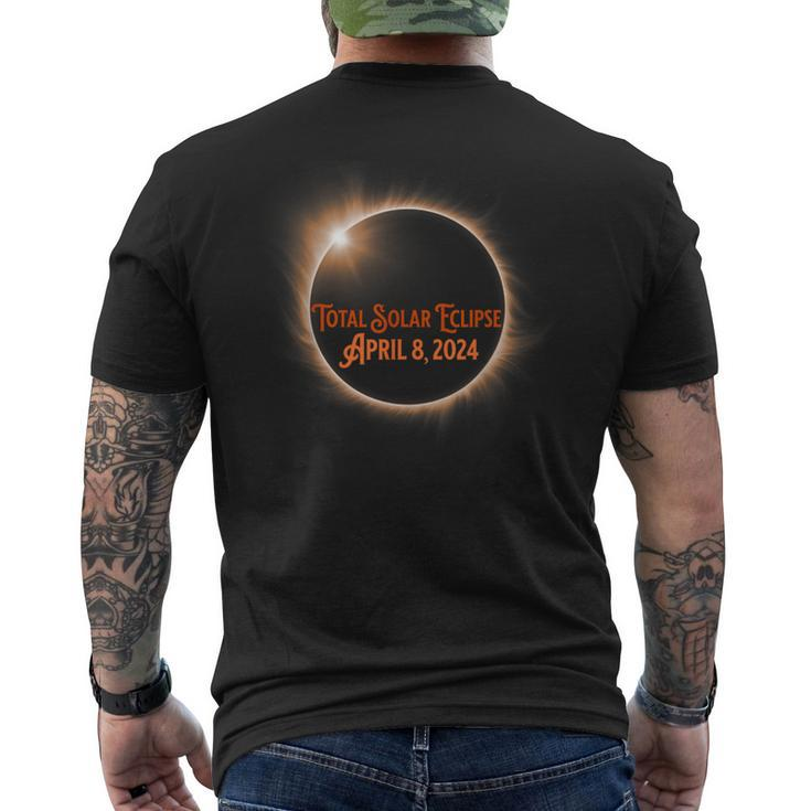 Total Solar Eclipse 2024 Illinois Pennsylvania Ohio New York Men's T-shirt Back Print