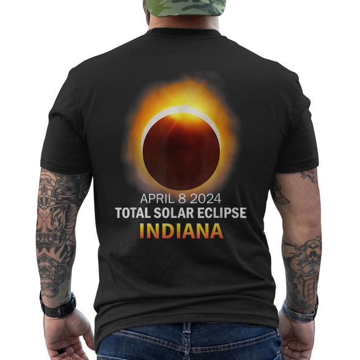 Total Solar Eclipse 2024 Indiana April 8 America Totality Men's T-shirt Back Print