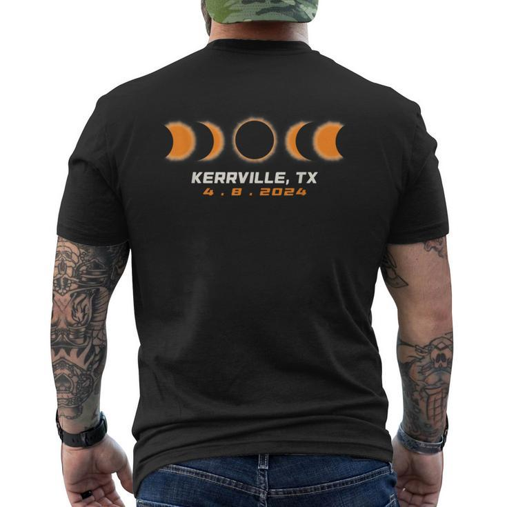 Total Solar Eclipse 2024 Kerrville Texas April 8 2024 Men's T-shirt Back Print