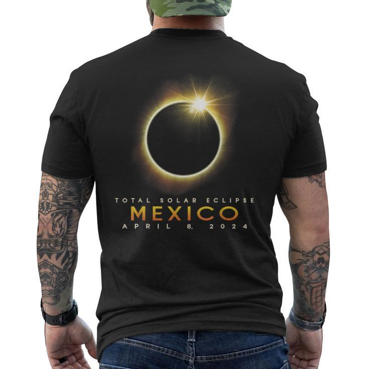 Total Solar Eclipse 2024 Mexico April 8 2024 Moon Cover Men's T-shirt Back Print