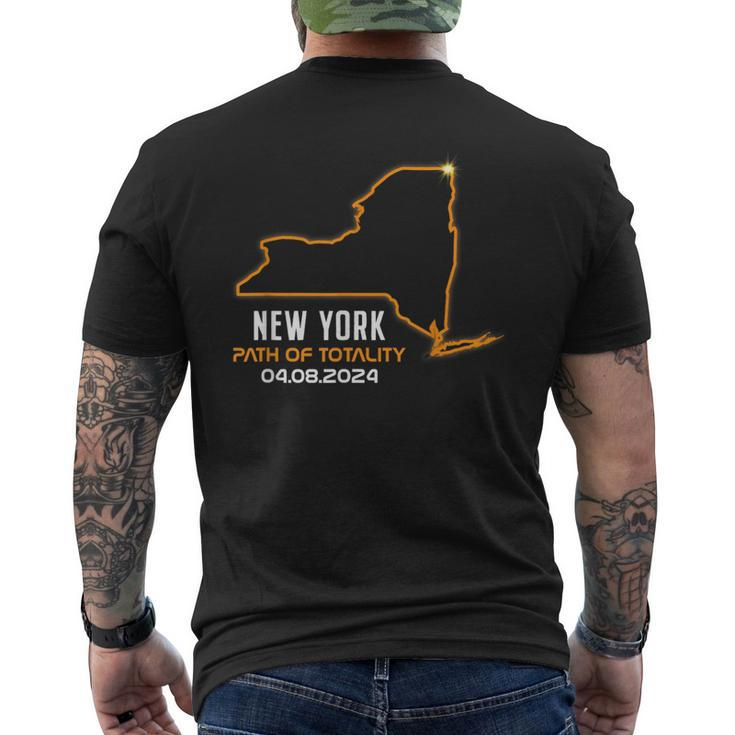 Total Solar Eclipse 2024 New York April 8 America Totality Men's T-shirt Back Print