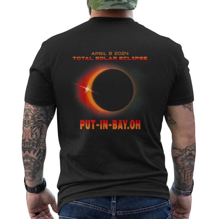Total Solar Eclipse 2024 Put In Bay Ohio Men's T-shirt Back Print