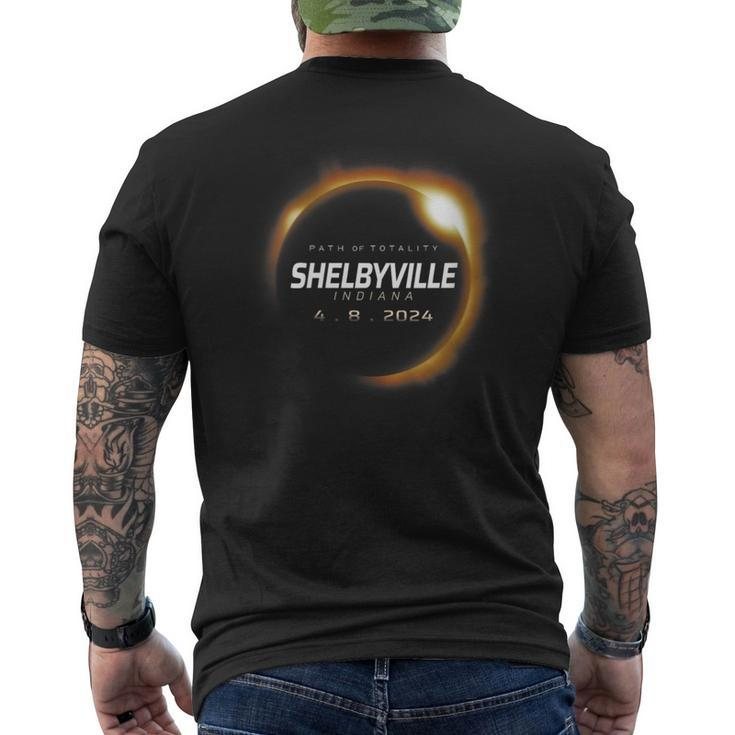 Total Solar Eclipse 2024 Shelbyville Indiana April 8 2024 Men's T-shirt Back Print