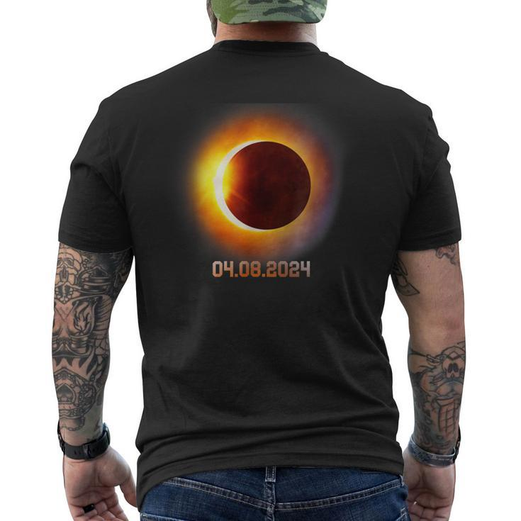 Total Solar Eclipse 2024 Spring April 8Th 2024Men's T-shirt Back Print