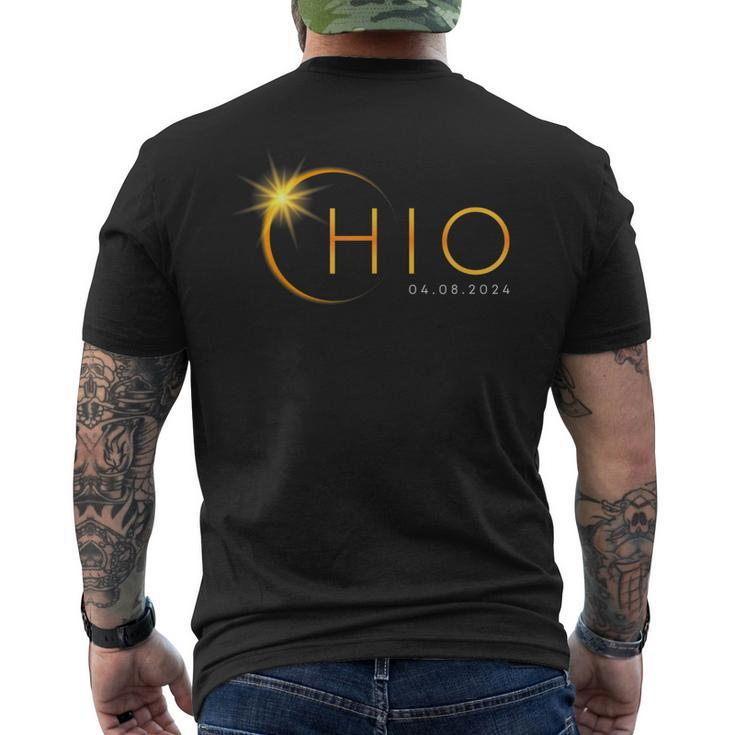 Total Solar Eclipse 2024 State Ohio Totality April 8 2024 Men's T-shirt Back Print