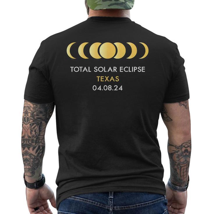 Total Solar Eclipse 2024 Texas America Totality 040824 Men's T-shirt Back Print