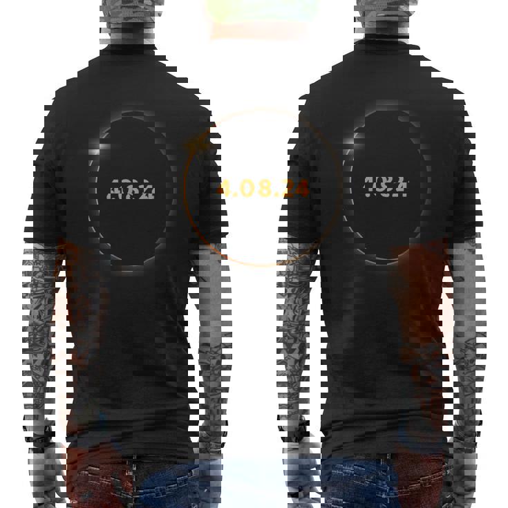 Total Solar Eclipse 2024 Totality 40824 Astronomy Lover Men's T-shirt Back Print