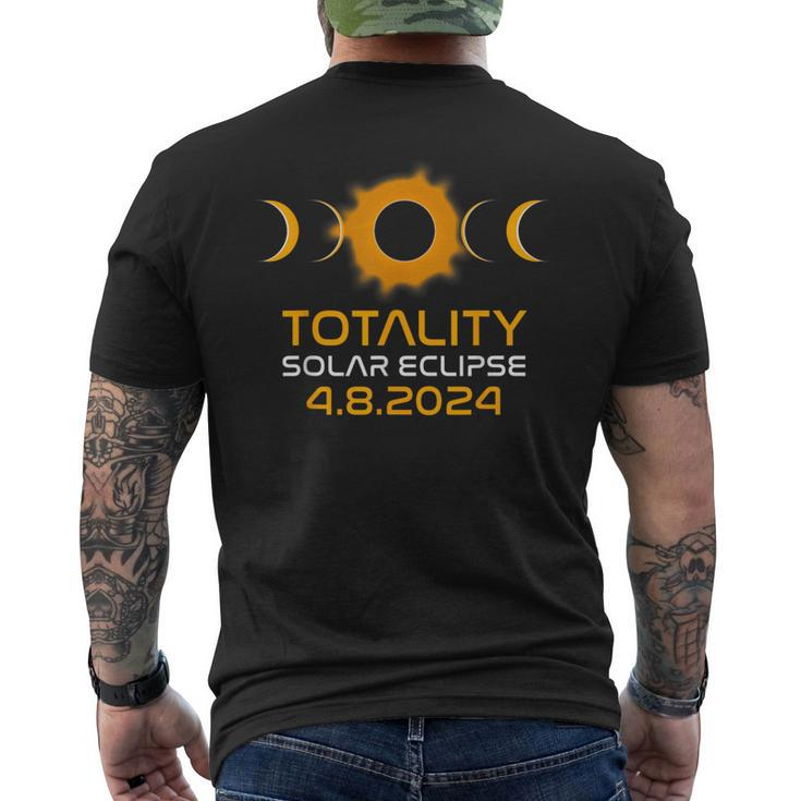 Total Solar Eclipse 2024 Totality April 8 Astronomy Lovers Men's T-shirt Back Print