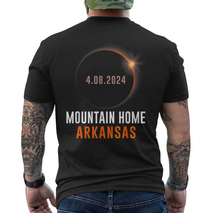 Total Solar Eclipse 2024 Totality Mountain Home Arkansas Men's T-shirt Back Print