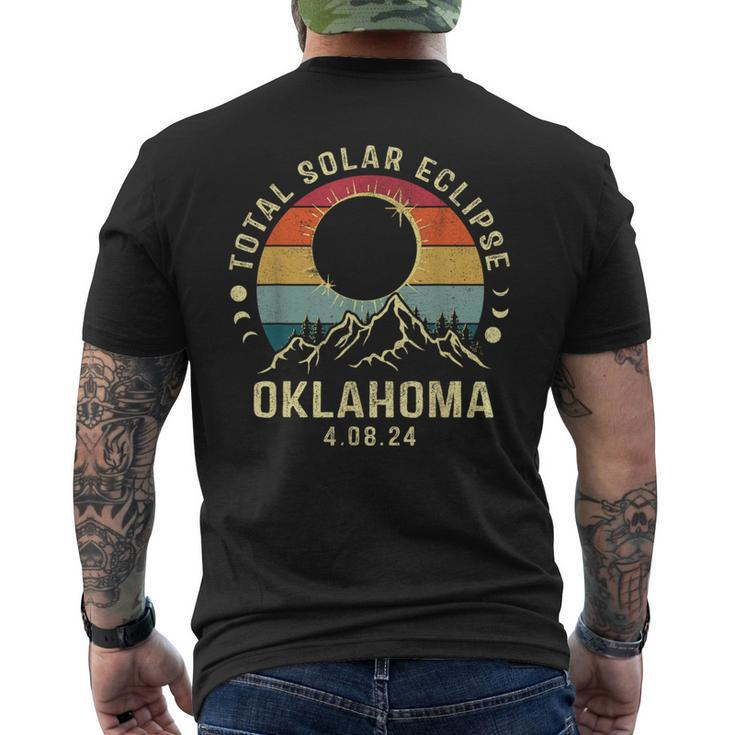 Total Solar Eclipse 2024 Totality Oklahoma Men's T-shirt Back Print