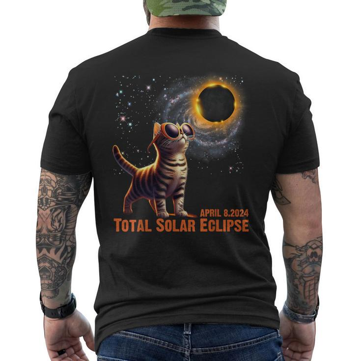 Total Solar Eclipse 2024 Tour Of America 040824 Cat Lover Men's T-shirt Back Print