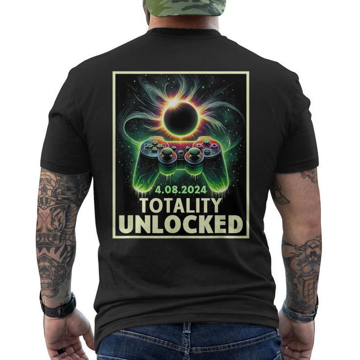 Total Solar Eclipse 2024 Video Game Controller Boys Men's T-shirt Back Print