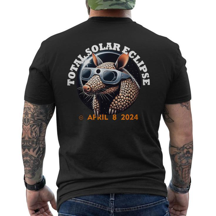 Total Solar Eclipse 4 8 2024 Path American Armadillo Eclipse Men's T-shirt Back Print
