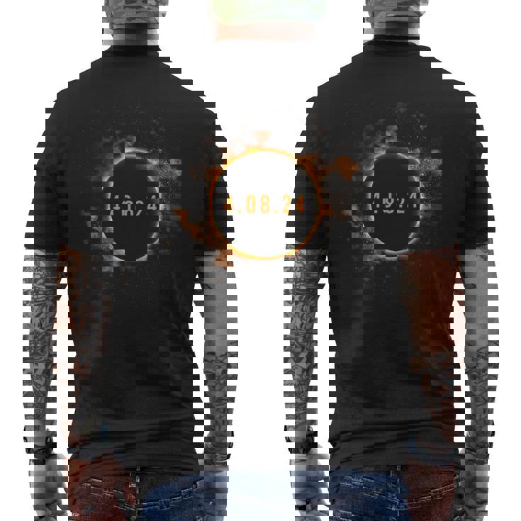 Total Solar Eclipse April 8 2024 Eclipse 40824 Men's T-shirt Back Print