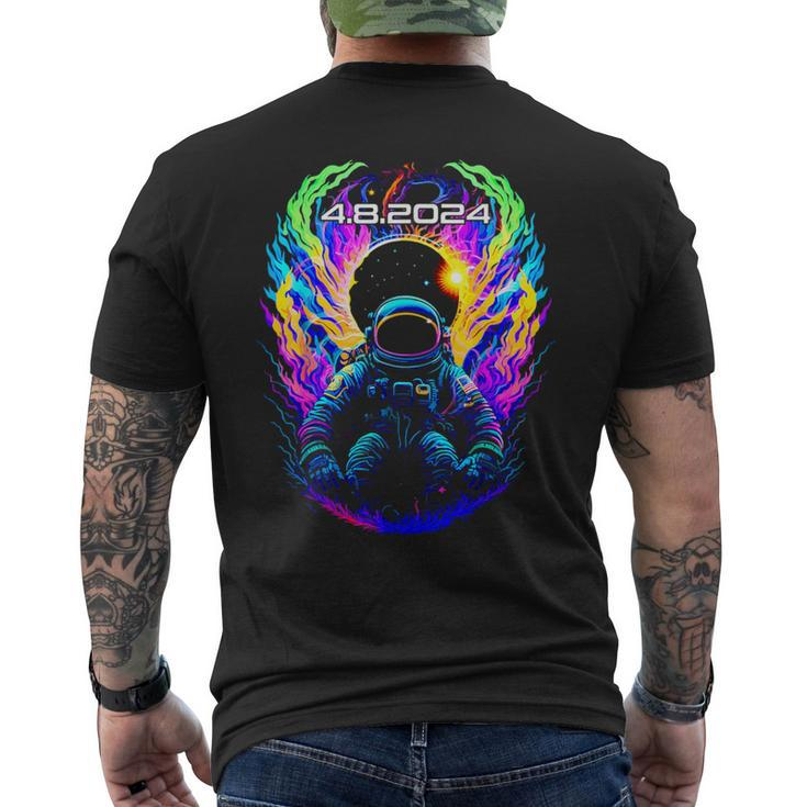 Total Solar Eclipse April 8 2024 Astronaut 482024 Men's T-shirt Back Print